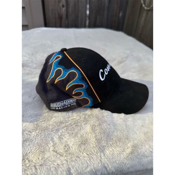 Vintage Roush Fenway Racing #6 Colin Braun Black Hat with Flames - Picture 2 of 5